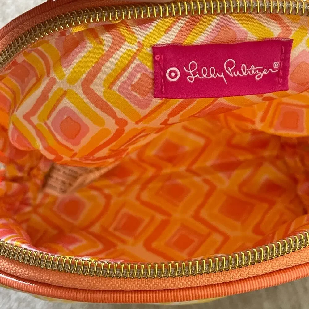 Lilly‎ Pulitzer   For Target Cosmetic Makeup Pouch Bag Yellow Zip NWOT - Picture 5 of 5